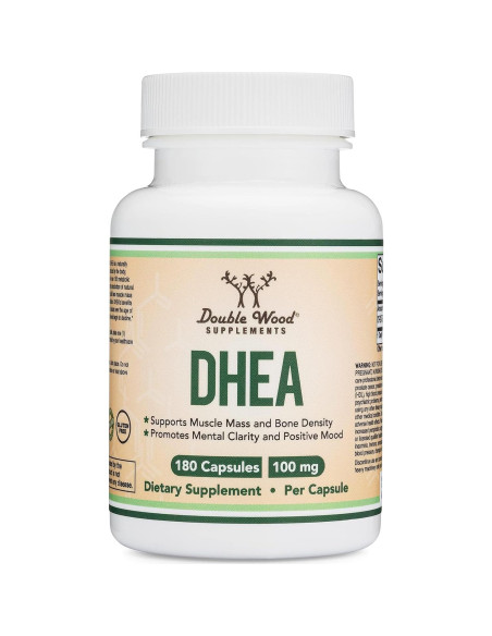 DHEA 100mg 180 Cápsulas Double Wood - Equilibrio Hormonal