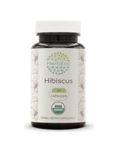 Suplemento Herbal Orgánico HerbEra Hibisco 60 Cápsulas