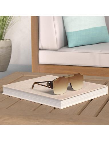 AIEYEZO Gafas de sol cuadradas grandes con lente plana