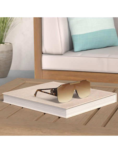 AIEYEZO Gafas de sol cuadradas grandes con lente plana