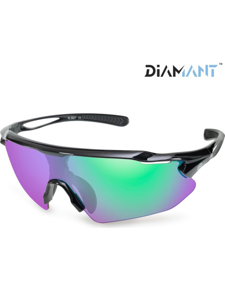 Gafas de Ciclismo Nordik AKSEL - UV400, Lentes Verde Soñado