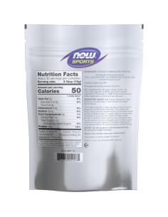 Proteína en Polvo de Semilla de Calabaza NOW Foods 0.45kg 2