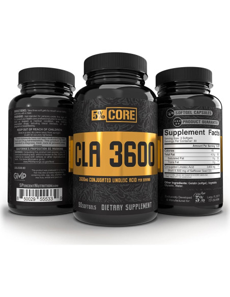 Suplemento CLA 5% Nutrition 3600 mg - Pérdida de Grasa