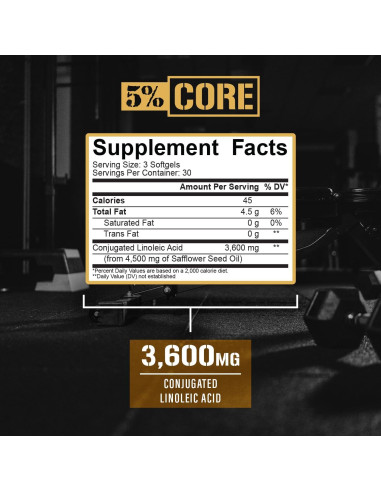 Suplemento CLA 5% Nutrition 3600 mg - Pérdida de Grasa