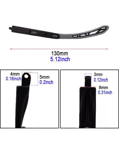 Piernas de Gafas para Niños Clony Reemplazo Silicona Negro