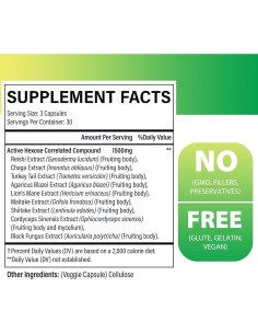 Suplemento Inmunológico Hexosa Activa 1500 mg SZCZEKIN 90 Cápsulas Veganas 2