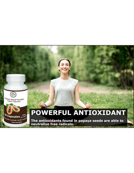 Cápsulas de Semilla de Papaya Veganas Vegaddict - 90 Unidades