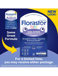 Suplemento Probiotico Diario Florastor Baby 18 Paquetes 62g 2