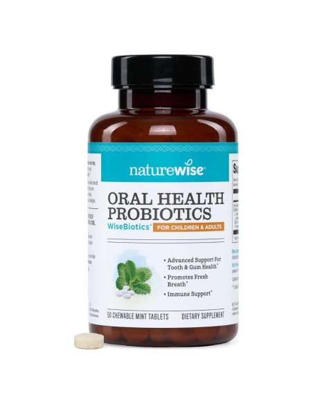 Probioticos Orales NatureWise Menta Sin Azucar 50 Tabletas