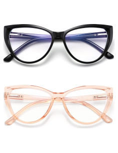 Gafas de sol estilo gato TR90 con filtro luz azul 2 Pack