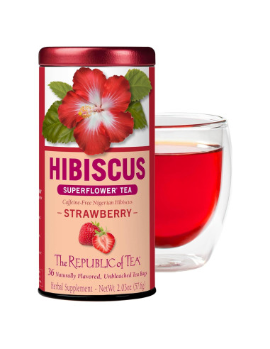Té de Hibisco con Fresa La República del Té - 36 Bolsitas