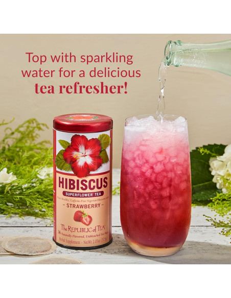Té de Hibisco con Fresa La República del Té - 36 Bolsitas