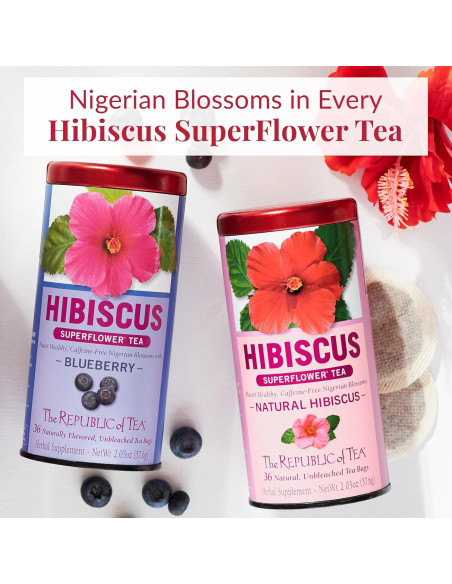 Té de Hibisco con Fresa La República del Té - 36 Bolsitas