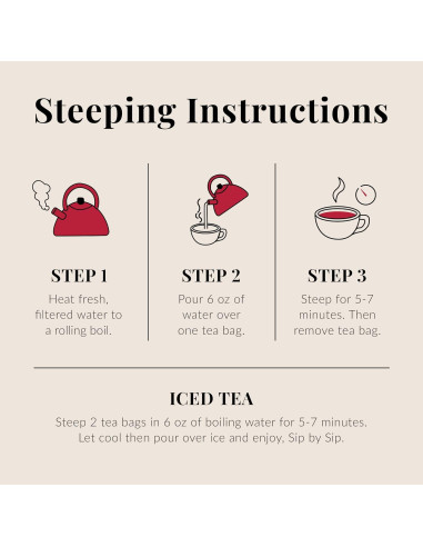 Té de Hibisco con Fresa La República del Té - 36 Bolsitas