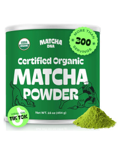 Polvo de Té Verde Orgánico Matcha DNA 16 oz Lata