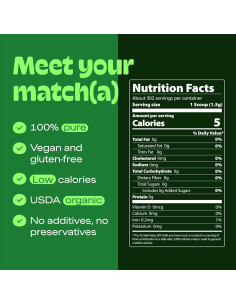 Polvo de Té Verde Orgánico Matcha DNA 16 oz Lata 2