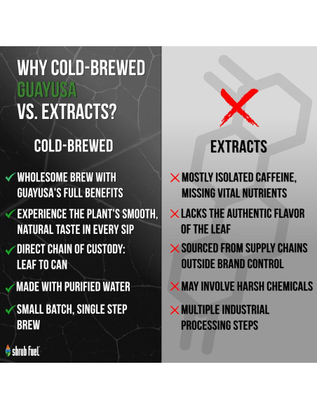Bebida Energética Orgánica Guayusa Shrub Fuel Sin Azúcar 4 Latas