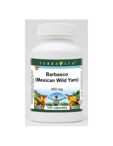 Barbasco (Ñame Silvestre Mexicano) 450 mg - 100 Cápsulas TerraVita