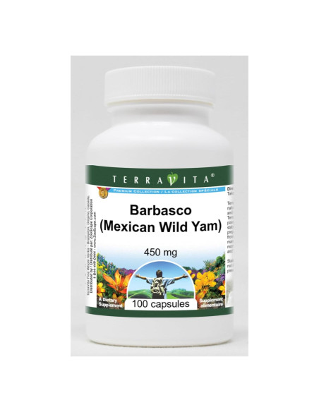 Barbasco (Ñame Silvestre Mexicano) 450 mg - 100 Cápsulas TerraVita