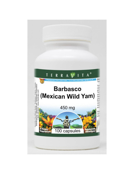 Barbasco (Ñame Silvestre Mexicano) 450 mg - 100 Cápsulas TerraVita