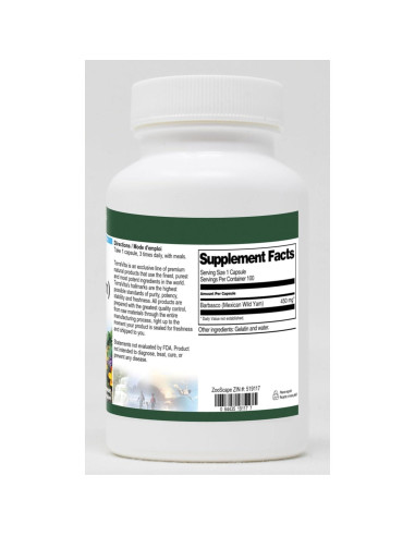 Barbasco (Ñame Silvestre Mexicano) 450 mg - 100 Cápsulas TerraVita