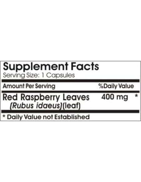 Hojas de Frambuesa Roja 400mg - 200 Cápsulas Naturetition