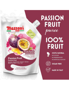 Purés de Fruta Mazzoni 100% Pasiflora 1 kg Sin Azúcar 2