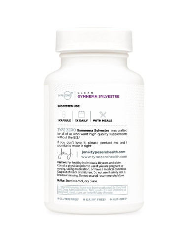 Cápsulas de Gymnema Sylvestre Type Zero 120 Porciones 3500 MG