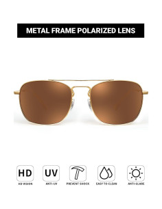 Gafas de Sol Aviador Jim Halo Lentes de Vidrio Polarizados 2