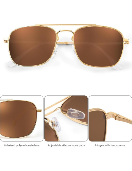 Gafas de Sol Aviador Jim Halo Lentes de Vidrio Polarizados Gafas de Sol Aviador Jim Halo Lentes de Vidrio Polarizados