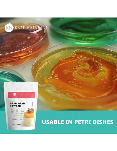 Polvo de Agar Agar Kate Naturals 113.4g - Gelatina Vegana
