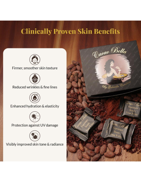 Barras de Chocolate Cacao Bella con Colágeno y Astaxantina - 90g