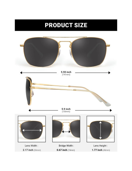 Gafas de Sol Aviador Jim Halo con Lentes de Vidrio Polarizados Gafas de Sol Aviador Jim Halo con Lentes de Vidrio Polarizados