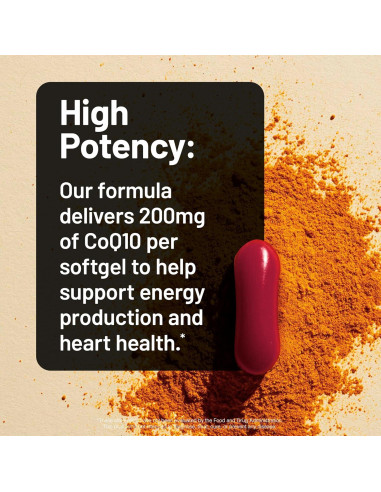 NatureWise CoQ10 200mg Softgels - Suplemento Vegano Antioxidante