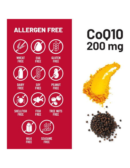 NatureWise CoQ10 200mg Softgels - Suplemento Vegano Antioxidante