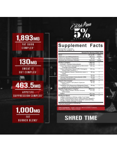 5% Nutrition Shred Time Quemador de Grasa 180 Cápsulas 2
