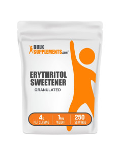 Edulcorante Erythritol Granulado BulkSupplements 1kg - Cero Calorías