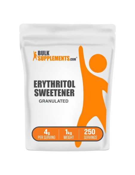 Edulcorante Erythritol Granulado BulkSupplements 1kg - Cero Calorías
