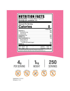 Edulcorante Erythritol Granulado BulkSupplements 1kg - Cero Calorías 2