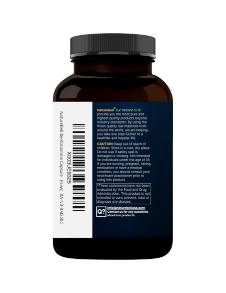 NatureBell Benfotiamina 300mg y Tiamina 100mg - 240 Cápsulas Vegetales