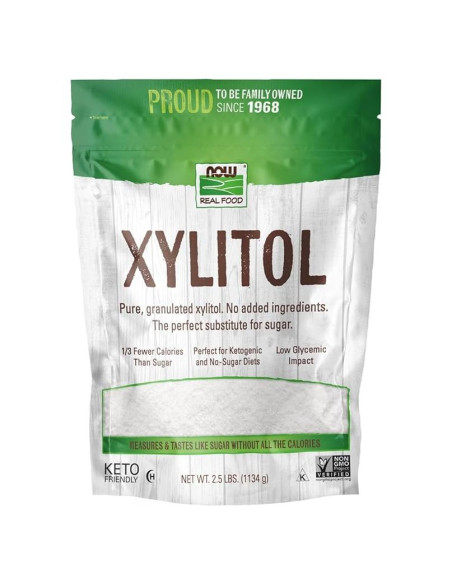 Xilitol Puro NOW Foods 1134g Amigable con Keto Bajo Glucémico