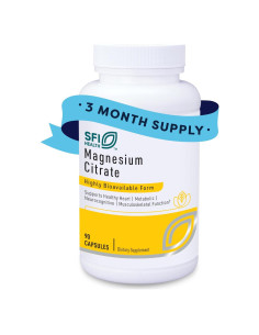 Suplemento de Citrato de Magnesio SFI Health 90 Cápsulas