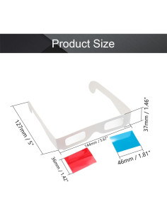 Gafas 3D Othmro Anaglifo Rojo-Azul Cartón 1Pcs 2