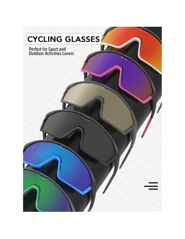 Gafas de Ciclismo BEACOOL Polarizadas UV400 para Adultos