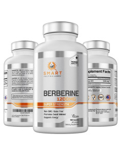 Suplemento de Berberina HCL 1200mg Smart Nutra Labs 180 Cápsulas Veganas