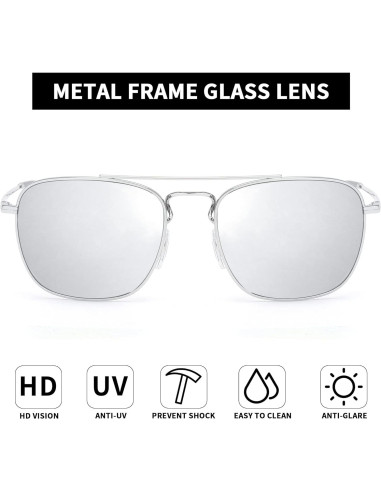 Gafas de Sol Aviador Jim Halo Lentes de Vidrio UV400