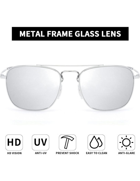 Gafas de Sol Aviador Jim Halo Lentes de Vidrio UV400 Gafas de Sol Aviador Jim Halo Lentes de Vidrio UV400