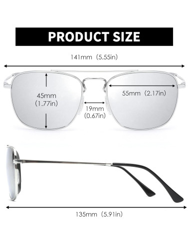 Gafas de Sol Aviador Jim Halo Lentes de Vidrio UV400