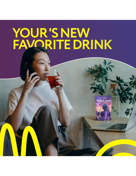 Yerba Mate Instantáneo LUNAVA Durazno Mango 330g - Energía Limpia