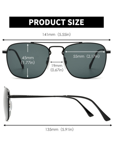 Gafas de Sol Aviador Jim Halo Metal con Lentes de Vidrio